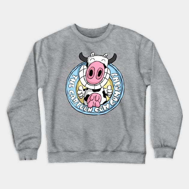 The Cartoon Cow Company Funny Cows Crewneck Sweatshirt by Kev Brett Designs